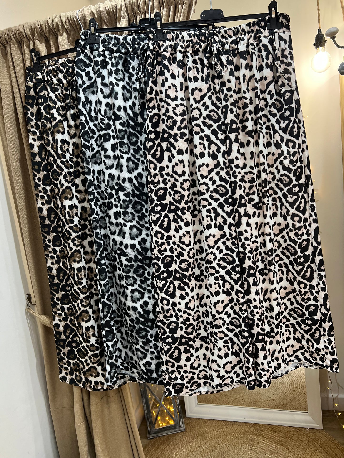 Wide Leg Trousers - Leopard