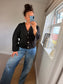 Soft Jersey Cardigan - Black