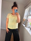 Circle Bubble Hem Top - Lemon