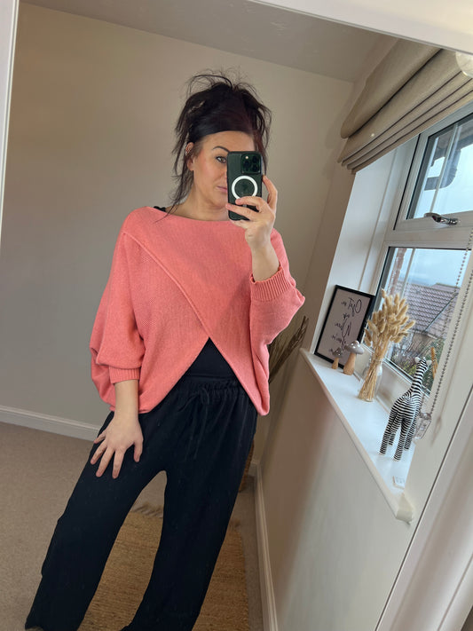 Wrap Knit - Coral