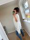 Crochet Trim Kaftan - White