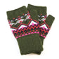 Fair Isle Fingerless Gloves - Khaki
