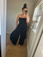 Strapless Tapered Jumpsuit - Black