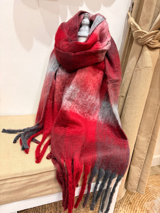 Blanket Scarf - Wine Check