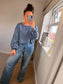 Acid Wash Sweatshirt - Denim Blue
