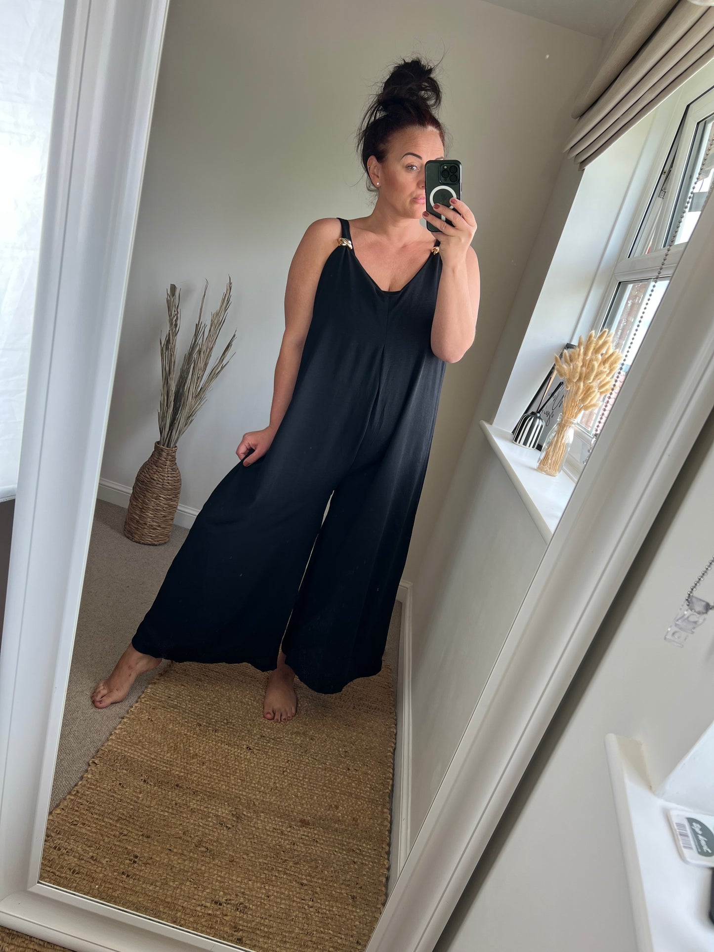 Wide Leg Jumpsuit - Black