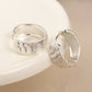Peace of Mind - Silver Plated Scallop Embossed Hoop Earrings
