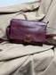 Double Compartment Crossbody Bag - Wine