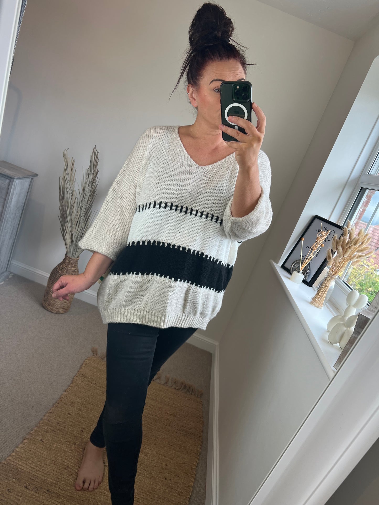 Patch Work Jumper - Cream