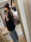 Short Open Cardigan - Black