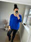 Soft Knit Short Jumper - Cobalt