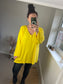 Soft Knit V Jumper - Yellow