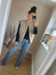 Bomber Waist Coat - Beige