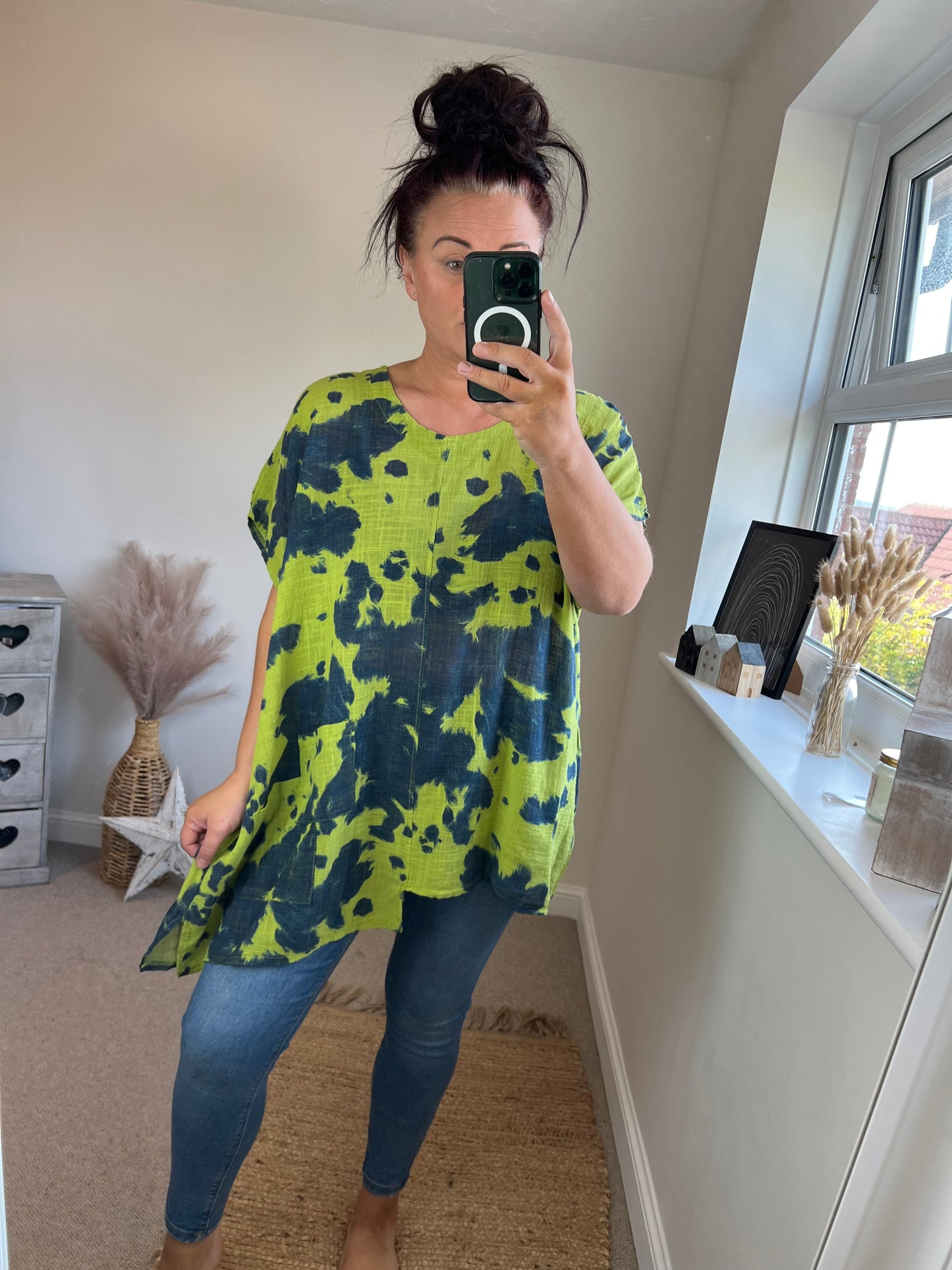 Asymmetrical Splash Top - Lime