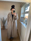 Long Faux Fur Coat - Taupe