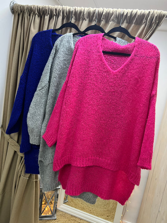 Chunky Knit High Low Jumper