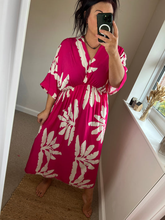 Floaty Maxi Dress - Cerise