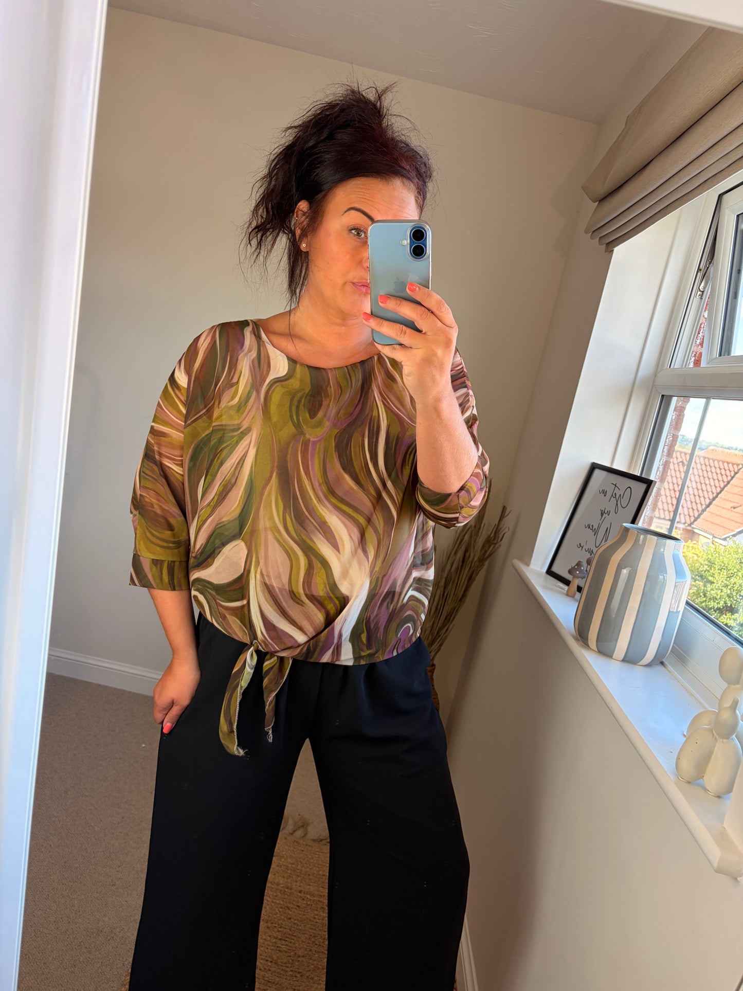 Marble Tie Top - Green