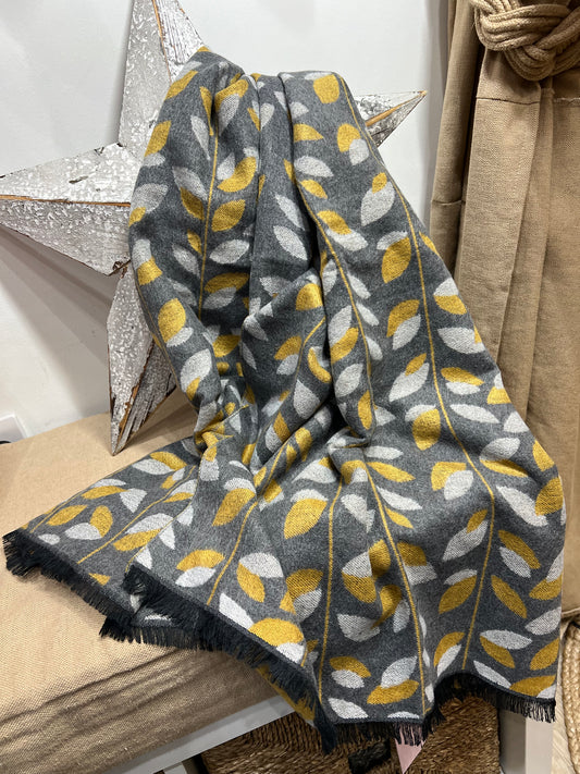 Reversible Scarf - Leaves