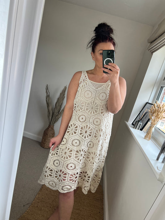 Crochet Dress - Cream