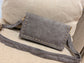 Small Faux Suede Crossbody Bag - Taupe
