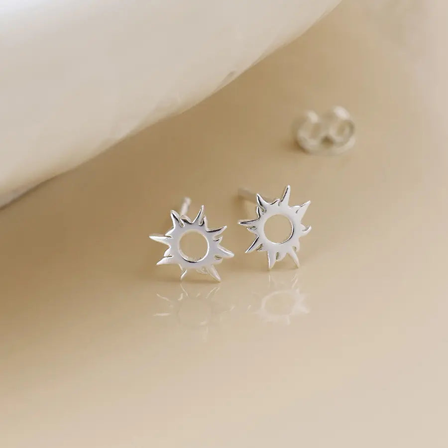 Peace of Mind - Sterling Silver Fiery Sun Earrings