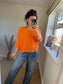 Plain Cotton Top - Orange
