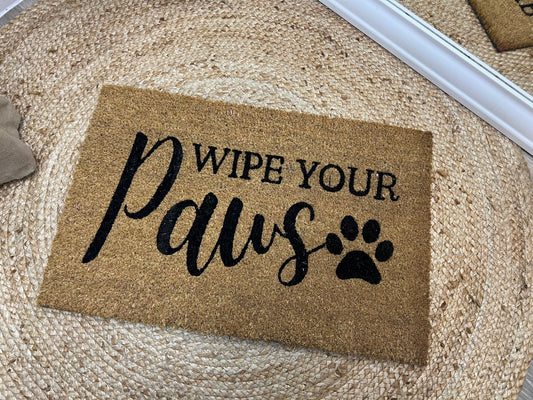 Coir Door Mat - Wipe Your Paws