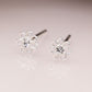 Peace Of Mind - Sterling Silver Wire Flower Studs