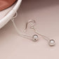 Peace Of Mind - Sterling Silver Elegant Chain Drop Earrings