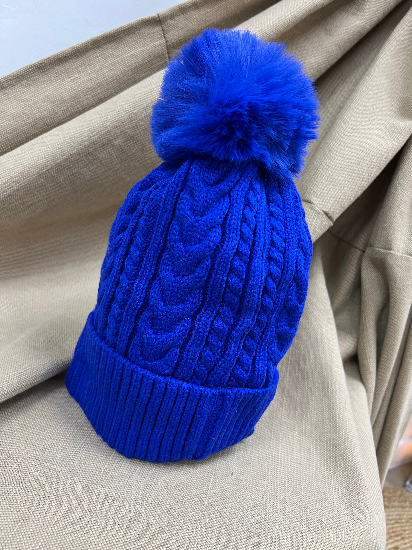 Fleece Lined Hat - Cobalt