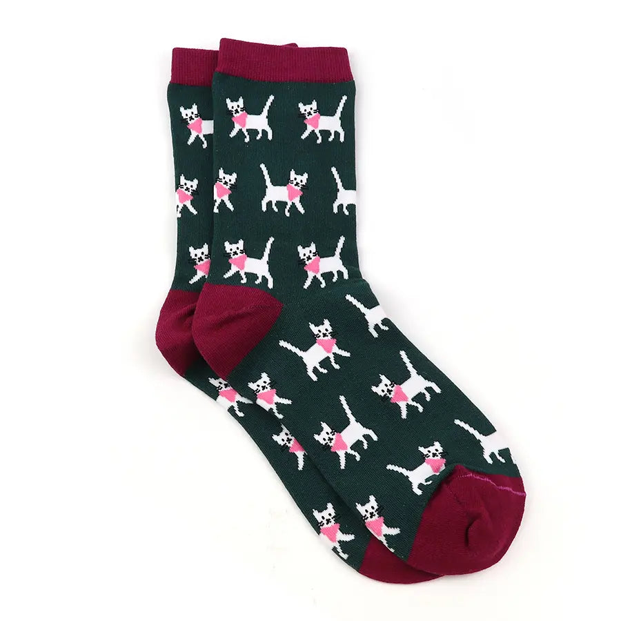 Peace Of Mind - Ladies Socks - Cats
