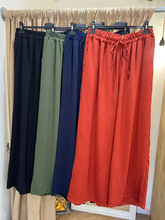 Wide Leg Trousers (4 colours)