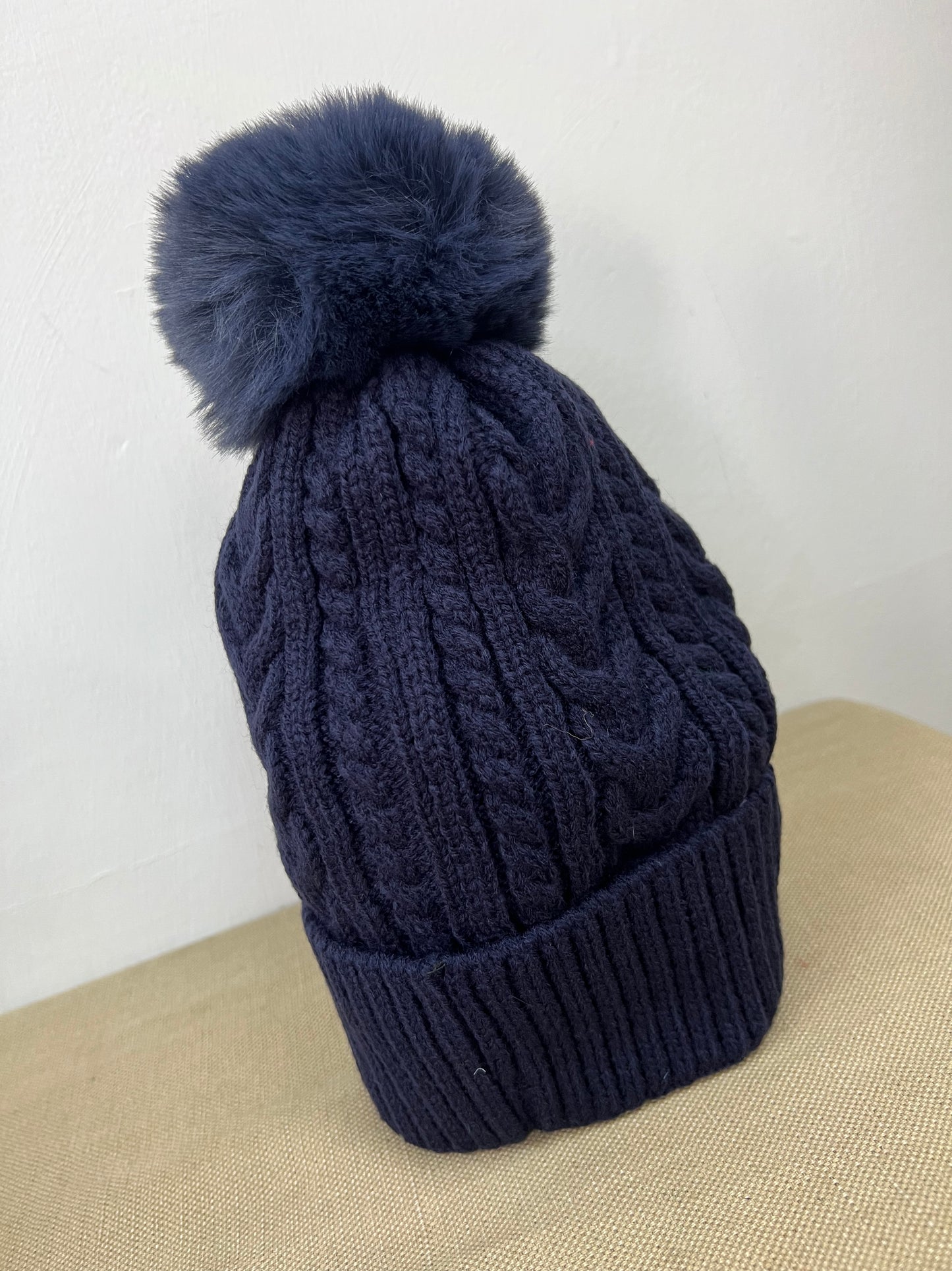 Fleece Lined Hat - Navy