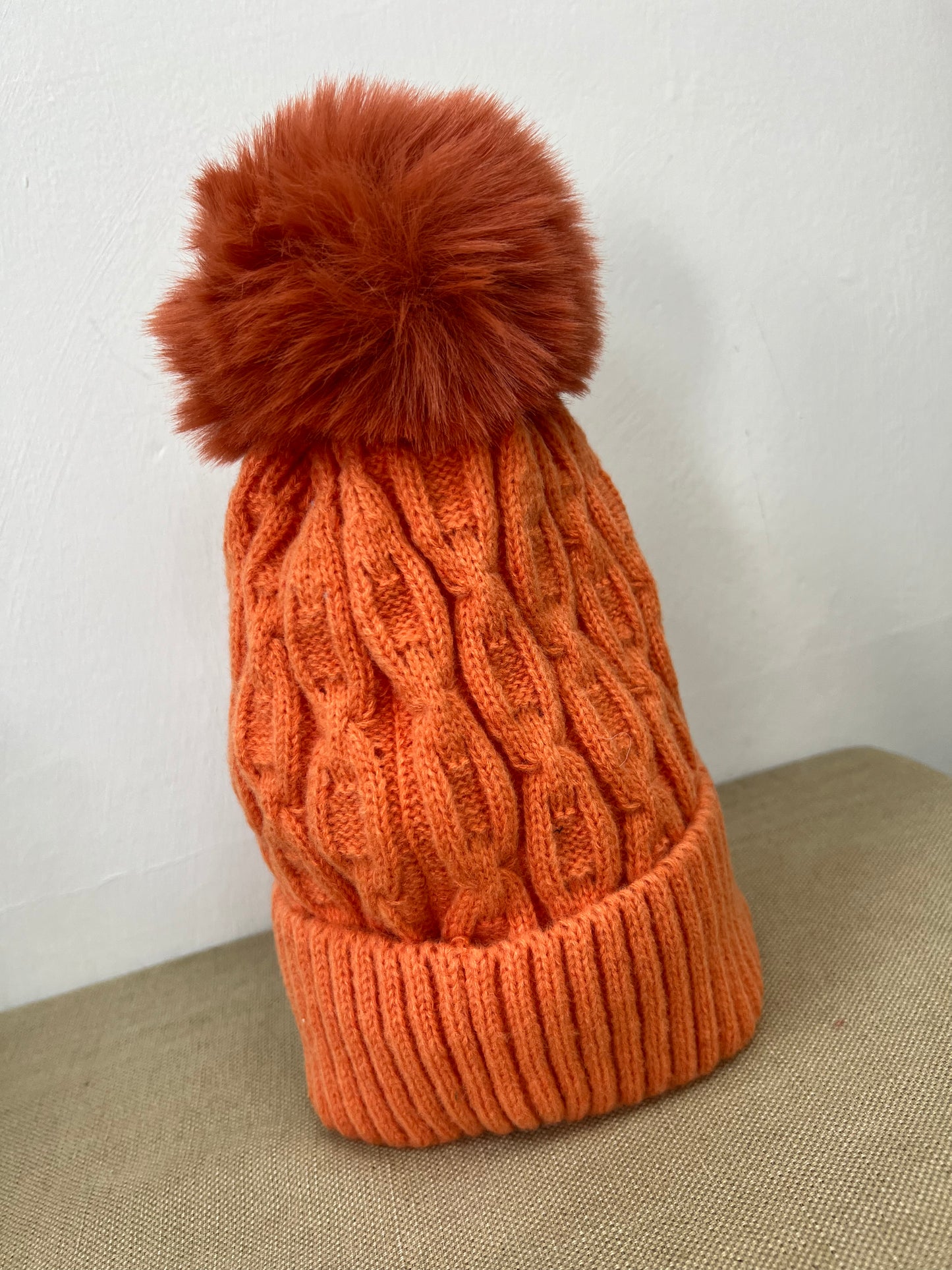 Fleece Lined Hat - Orange