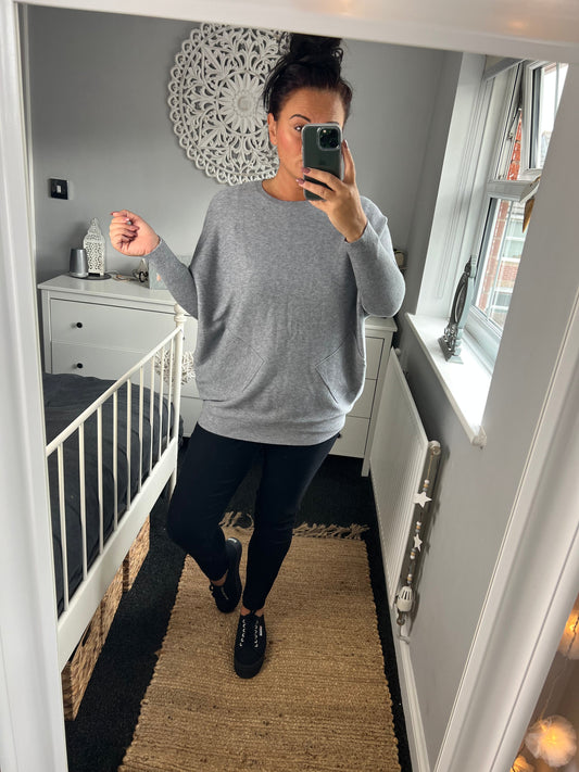 Crisscross Jumper - Grey