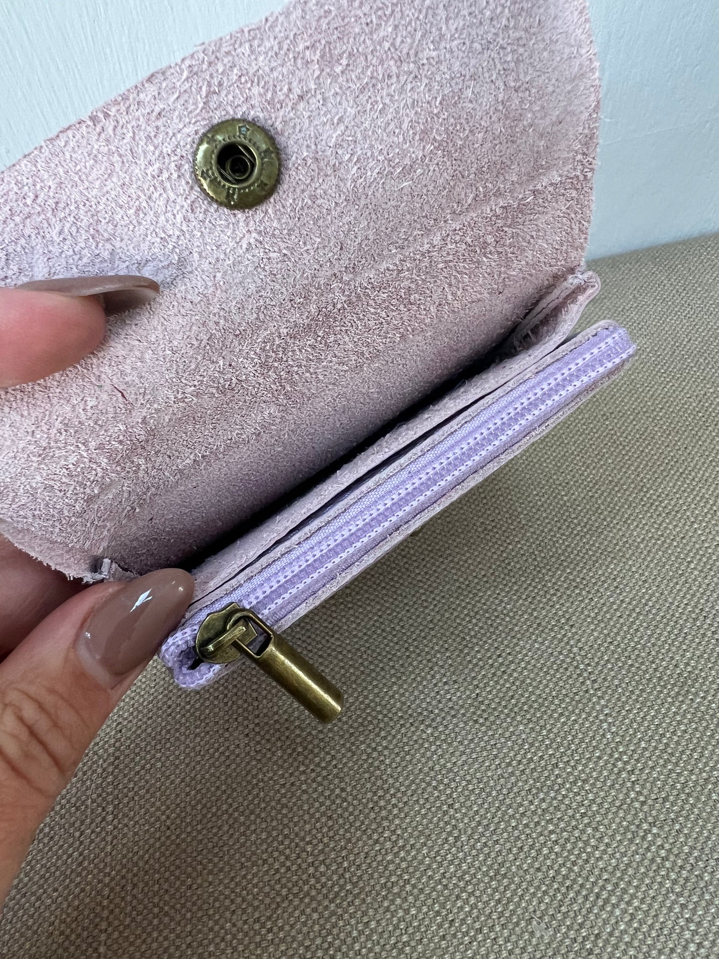 Leather Purse - Lilac