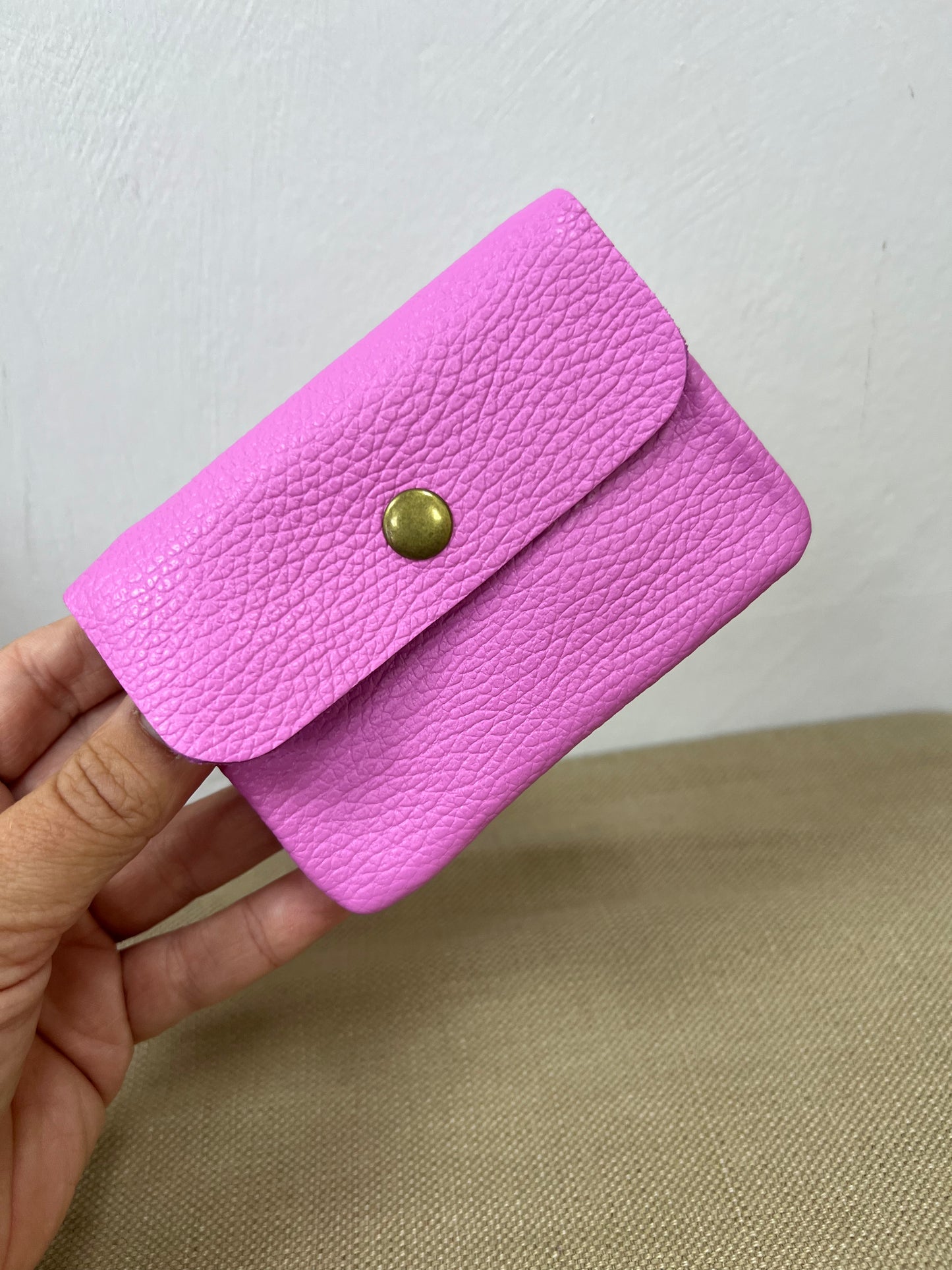 Leather Purse - Bubblegum