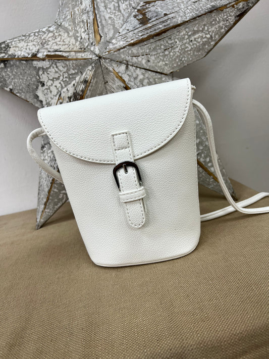 Bucket Crossbody Bag - White