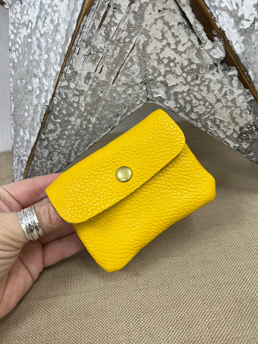 Leather Purse - Yellow
