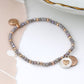 Peace Of Mind - Silver Plated Rose Gold Heart Bracelet