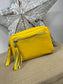 Leather Camera Bag - Yellow