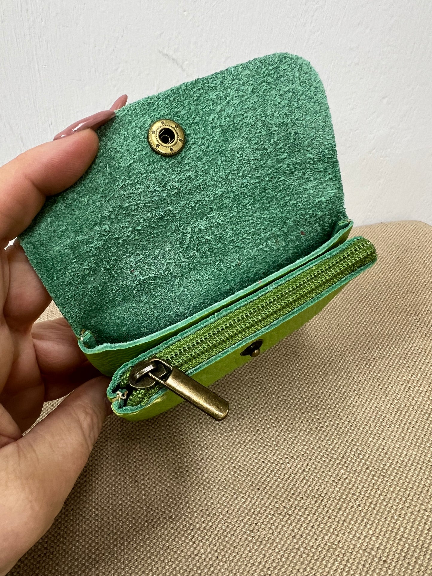 Leather Purse - Apple