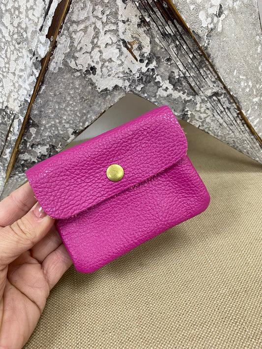 Leather Purse - Cerise