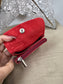 Leather Purse - Metallic Red