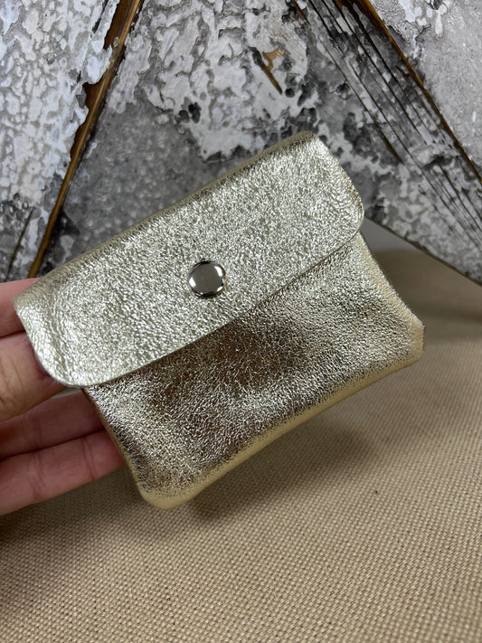 Leather Purse - Metallic Gold