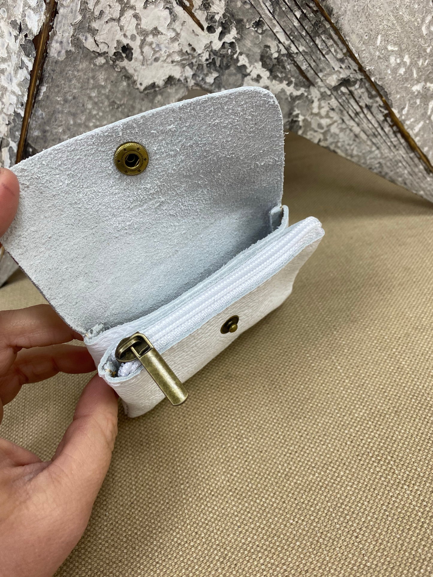 Leather Purse - White