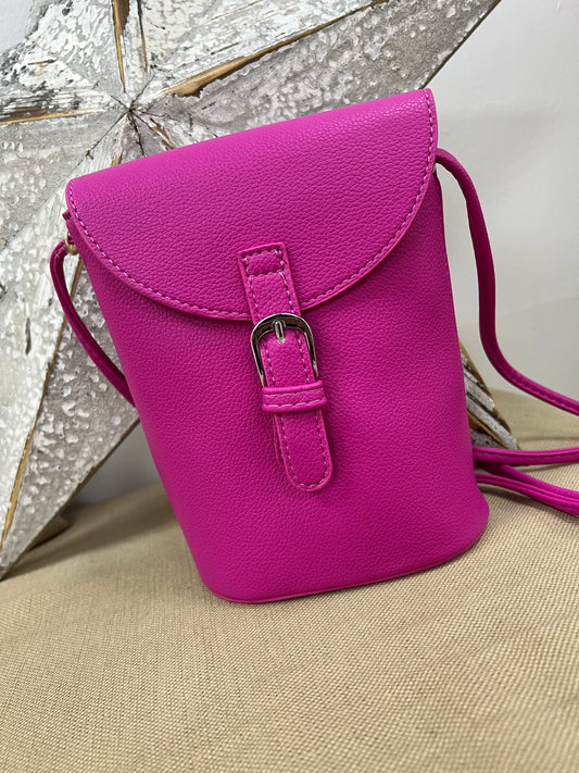 Bucket Crossbody Bag - Cerise