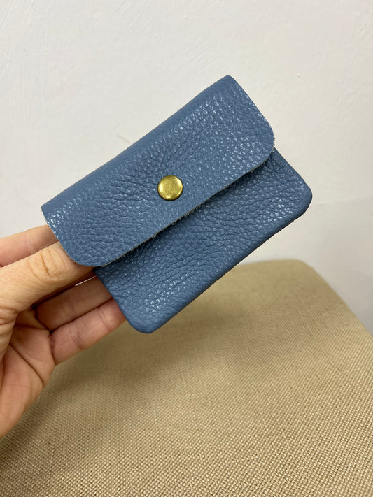 Leather Purse - Cornflower Blue