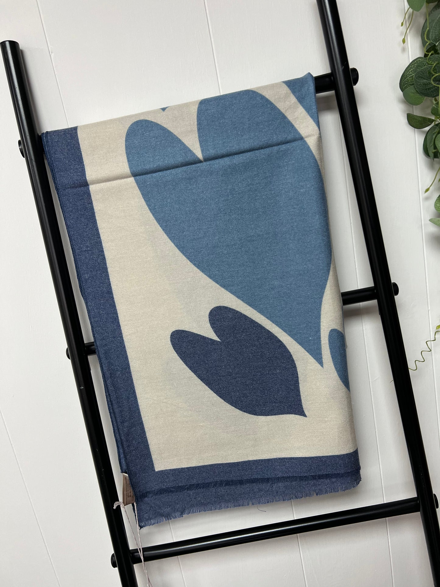 Miss Sparrow Heart Autumn Scarf - Blue